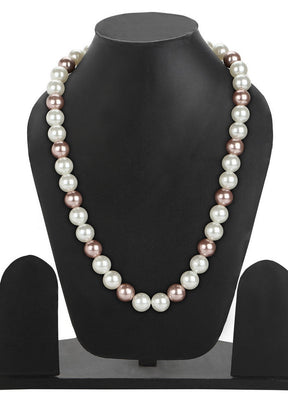 Estelle Handcrafted Single Line Flux Pearl Necklace - Indian Silk House Agencies