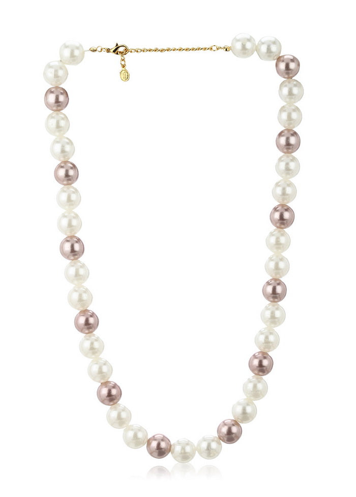 Estelle Handcrafted Single Line Flux Pearl Necklace - Indian Silk House Agencies