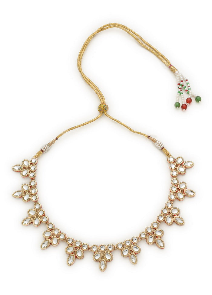 Estelle Polki collection Kundan Pearl Necklace Set - Indian Silk House Agencies