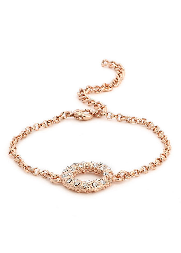 Estelle Halo Rose Gold Bracelet - Indian Silk House Agencies