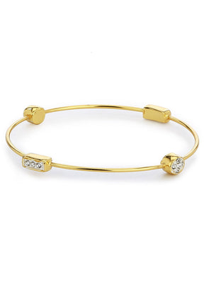 Estelle White Austrian Crystal Stone Kadaa Bracelet For Girls And Women - Indian Silk House Agencies