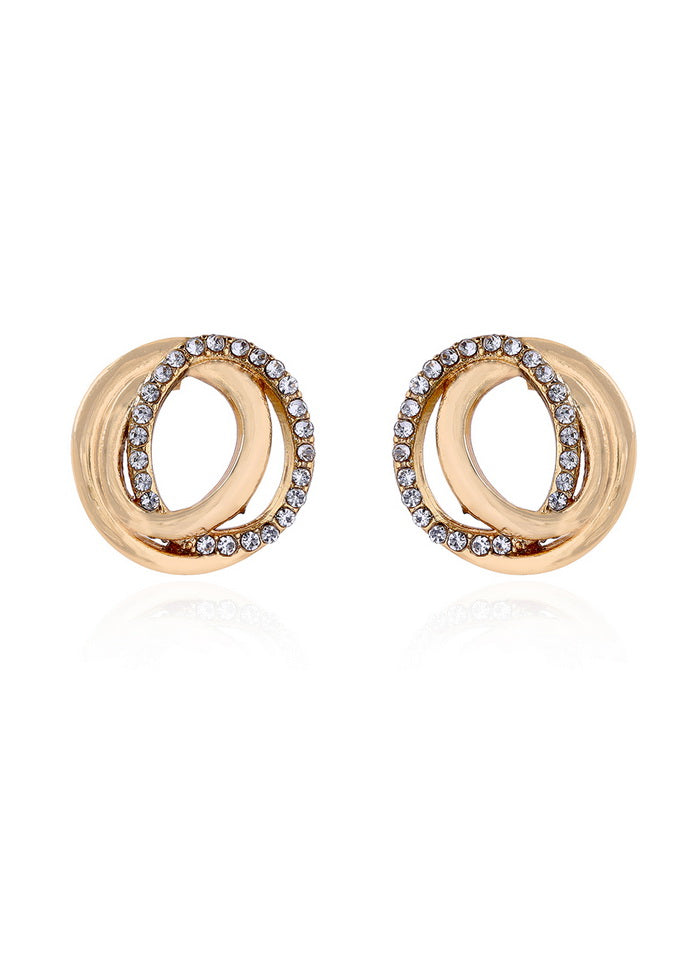 Estelle Geometric Circle Stud Earrings - Indian Silk House Agencies