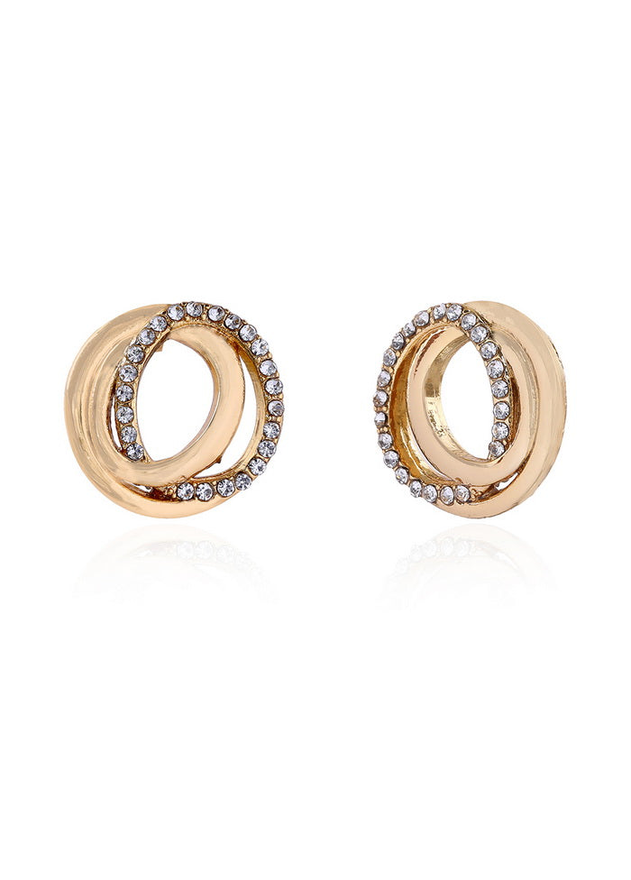 Estelle Geometric Circle Stud Earrings - Indian Silk House Agencies