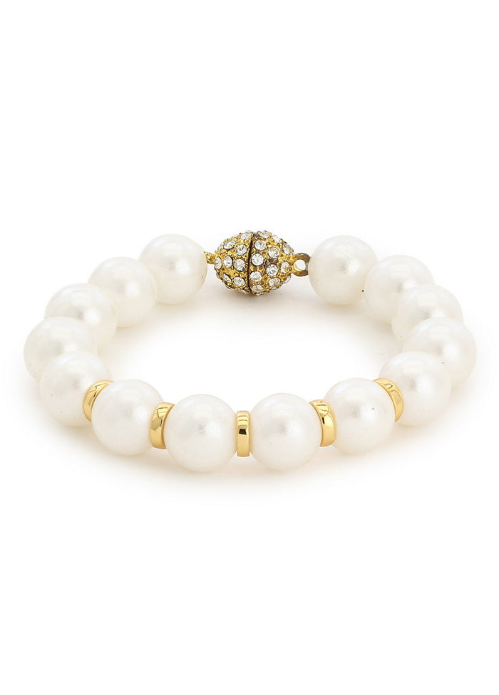 Estelle White Flux Pearl Bracelet - Indian Silk House Agencies