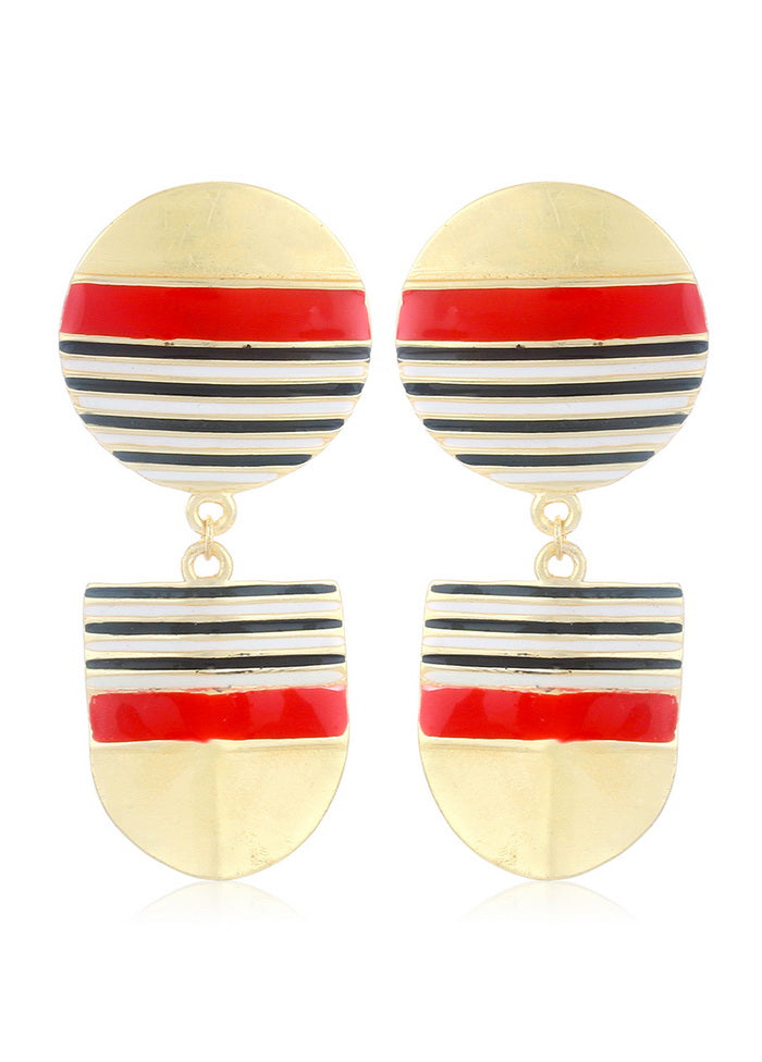 Estelle Nautical Red Earrings - Indian Silk House Agencies