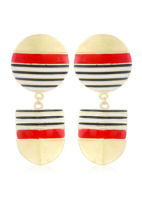 Estelle Nautical Red Earrings - Indian Silk House Agencies