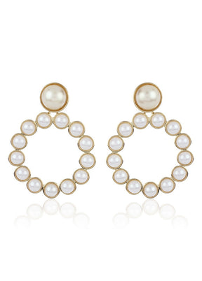 Estelle RETRO PEARL EARRINGS - Indian Silk House Agencies