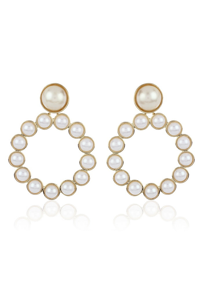 Estelle RETRO PEARL EARRINGS - Indian Silk House Agencies