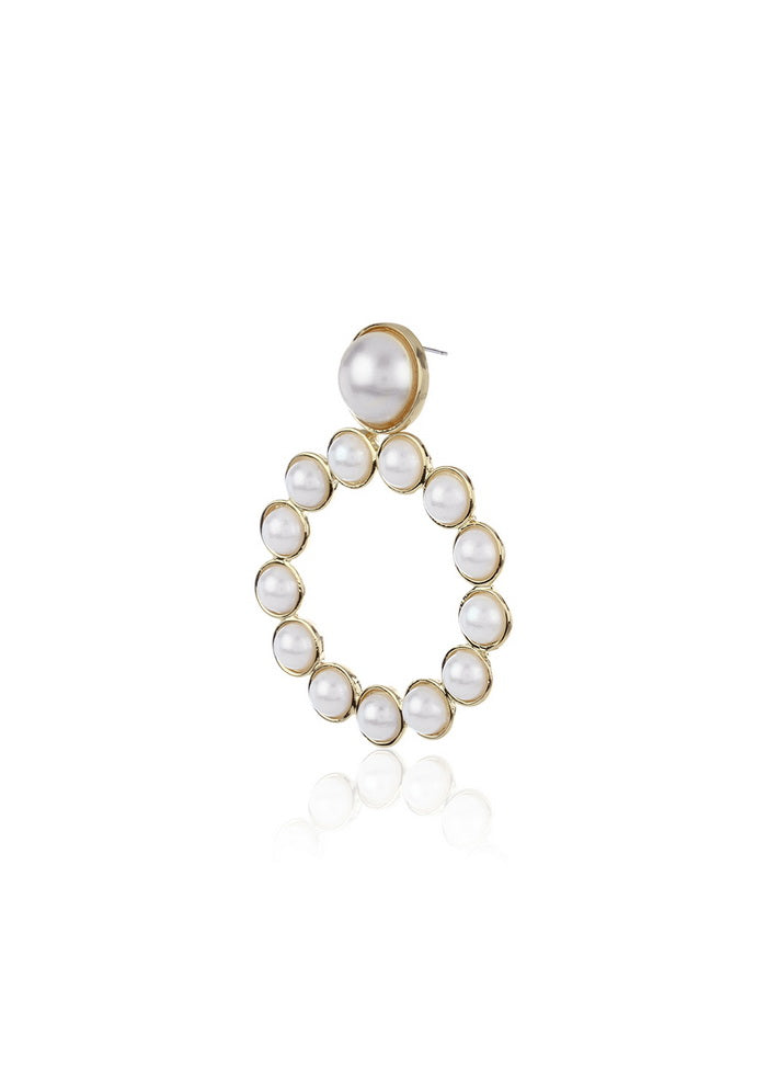 Estelle RETRO PEARL EARRINGS - Indian Silk House Agencies