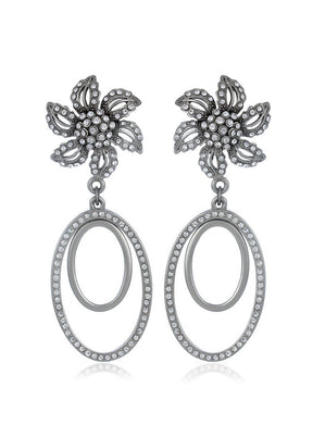 Estelle Diamond Fling Earrings - Indian Silk House Agencies