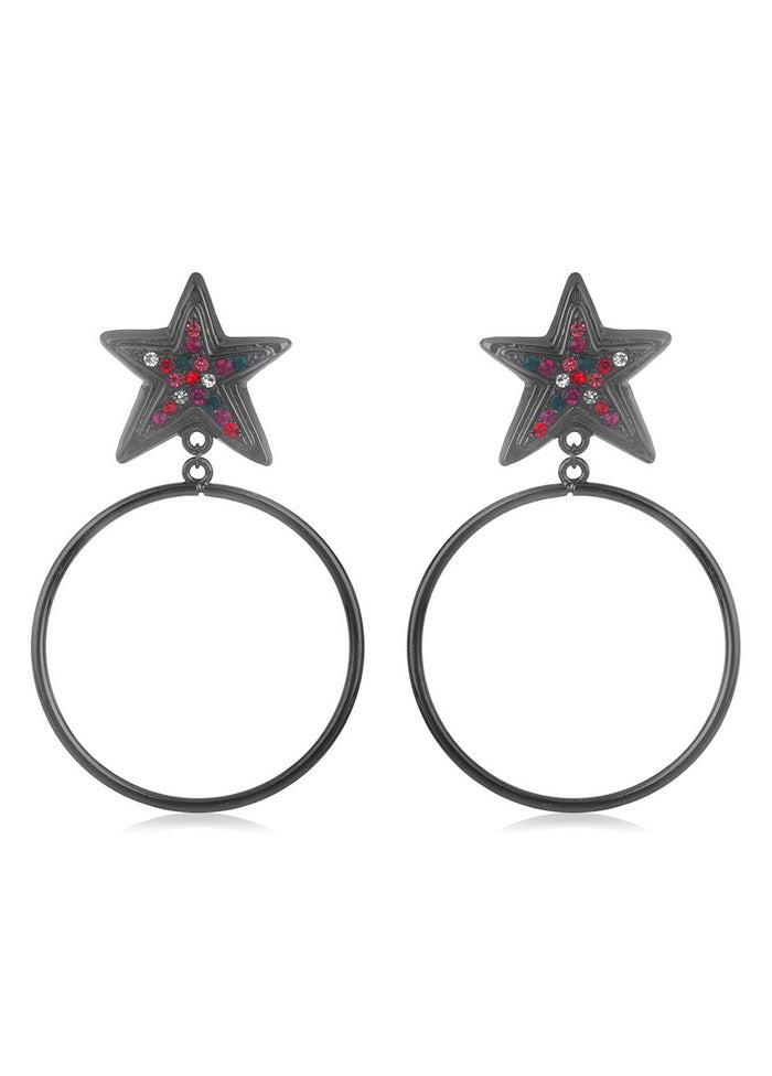 Estelle Star Hoops - Indian Silk House Agencies