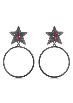 Estelle Star Hoops - Indian Silk House Agencies