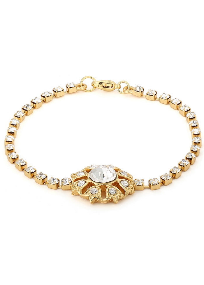 Estelle Round Crystal Stone Bracelet - Indian Silk House Agencies