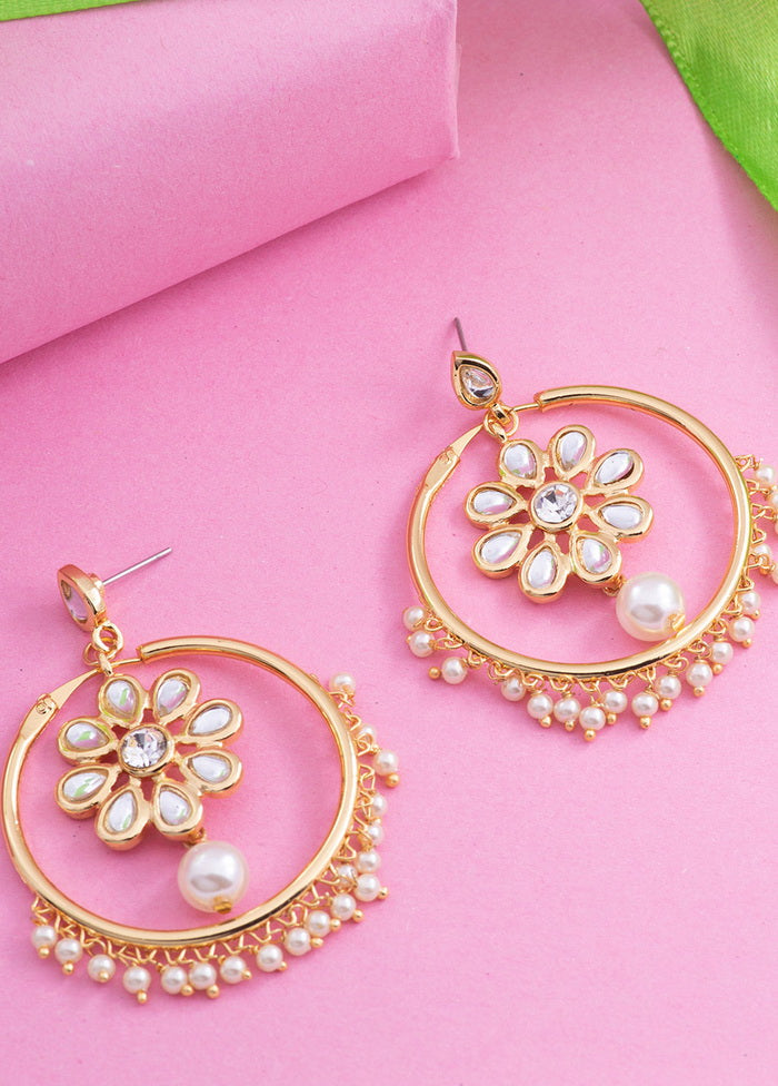 Estelle 24K Gold Plated Traditional Bali Stud Hoop Earrings - Indian Silk House Agencies