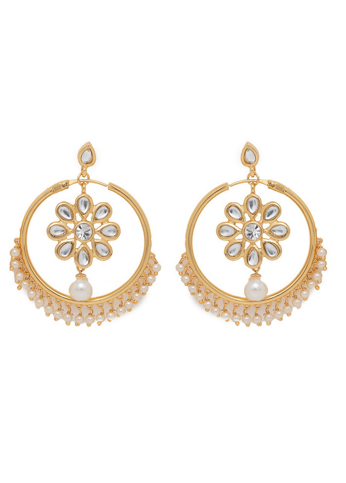 Estelle 24K Gold Plated Traditional Bali Stud Hoop Earrings - Indian Silk House Agencies