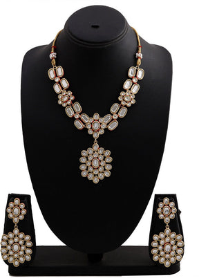 Estelle Traditional Gold tone Kundan Bollywood Magic Necklace - Indian Silk House Agencies