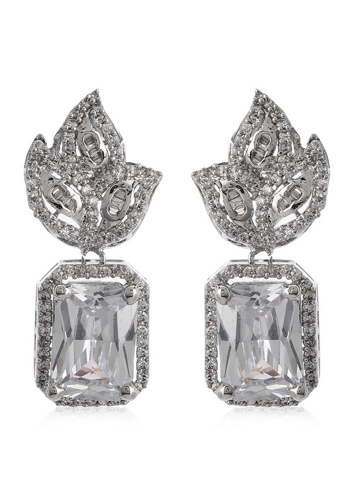 Estelle Fancy American Diamond stones Earrings - Indian Silk House Agencies