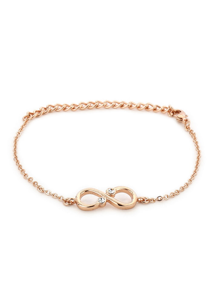 Estelle Infinity Rose gold Bracelet Using Swarovski Stones - Indian Silk House Agencies