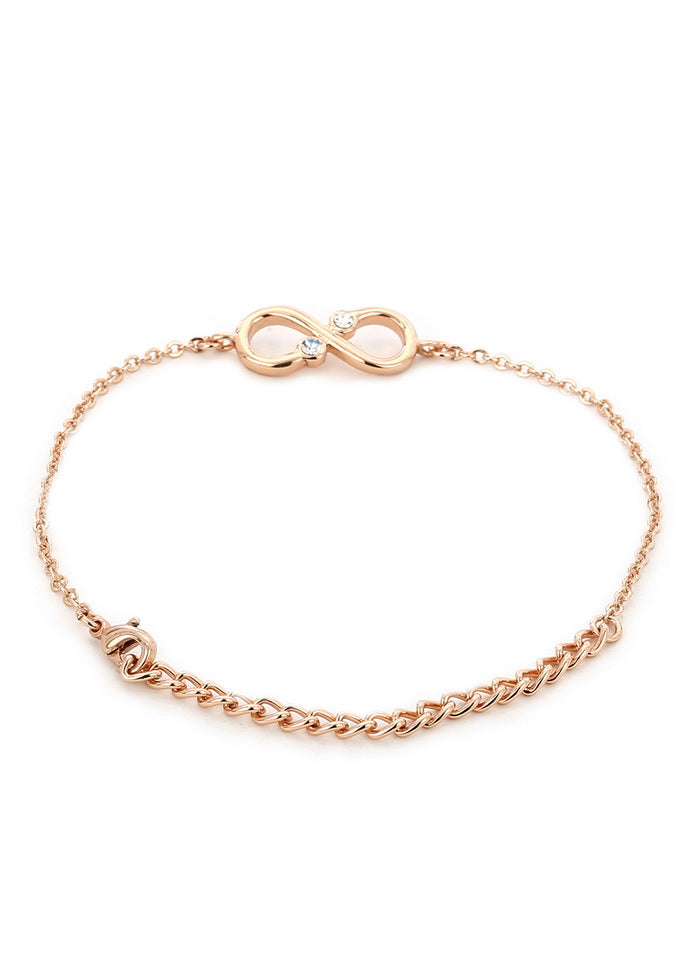 Estelle Infinity Rose gold Bracelet Using Swarovski Stones - Indian Silk House Agencies