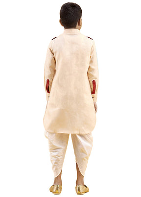 2 Pc Beige Pure Cotton Kurta Pajama Set - Indian Silk House Agencies