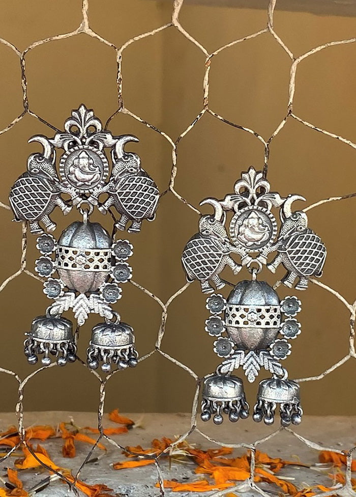 Tribal Silver Tone Big Jhumka - Indian Silk House Agencies