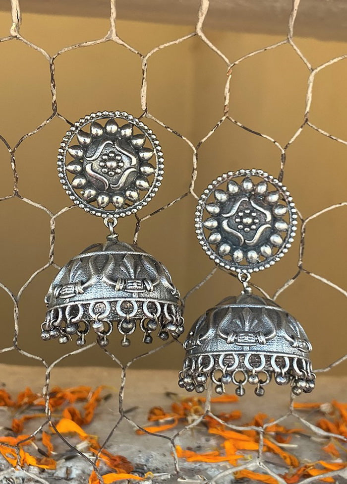 Tribal Silver Tone Jhumka - Indian Silk House Agencies