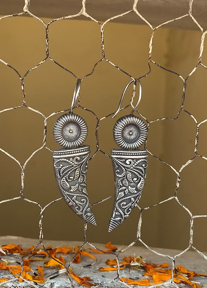 Tribal Silve Tone Drop Earrings - Indian Silk House Agencies