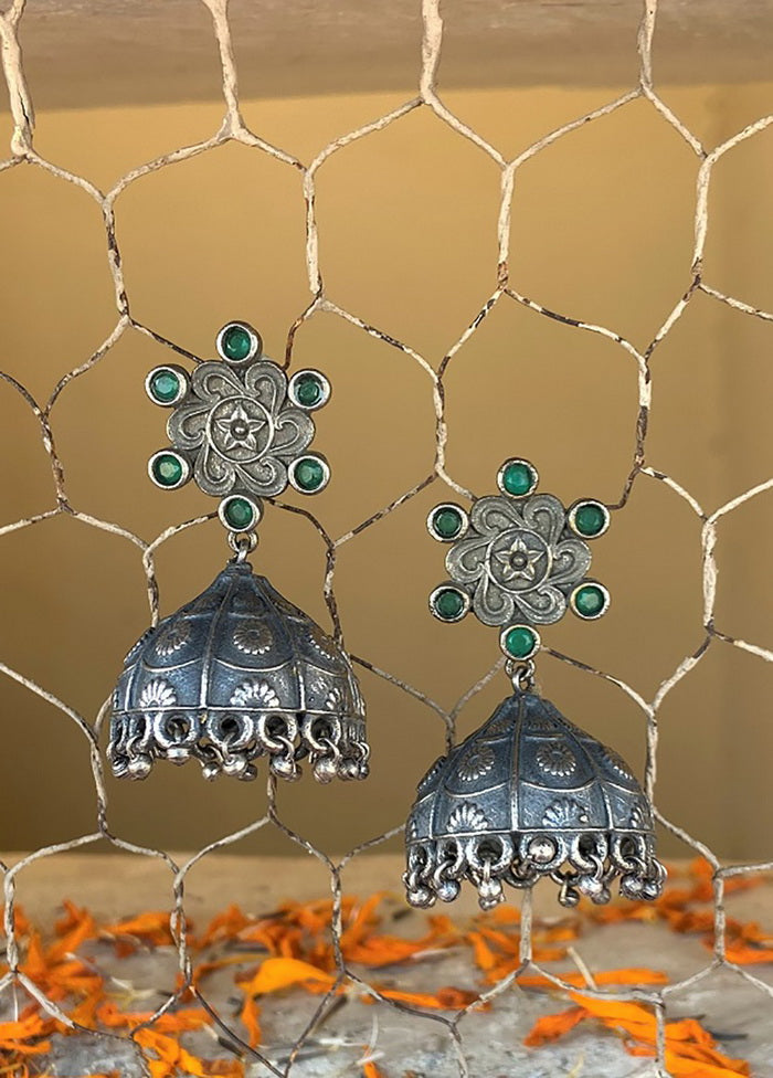 Tribal Silver Tone Jhumka - Indian Silk House Agencies