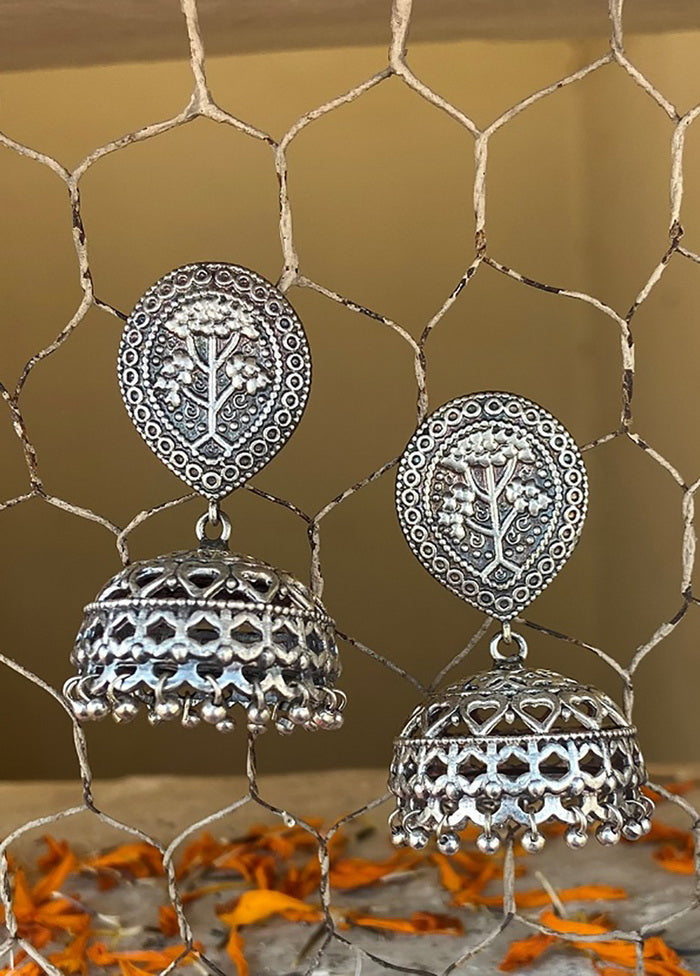 Tribal Silver Tone Jhumka - Indian Silk House Agencies