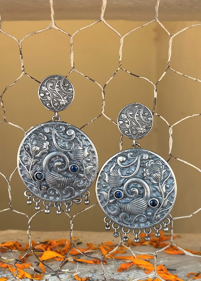 Tribal Silve Tone Drop Earrings - Indian Silk House Agencies