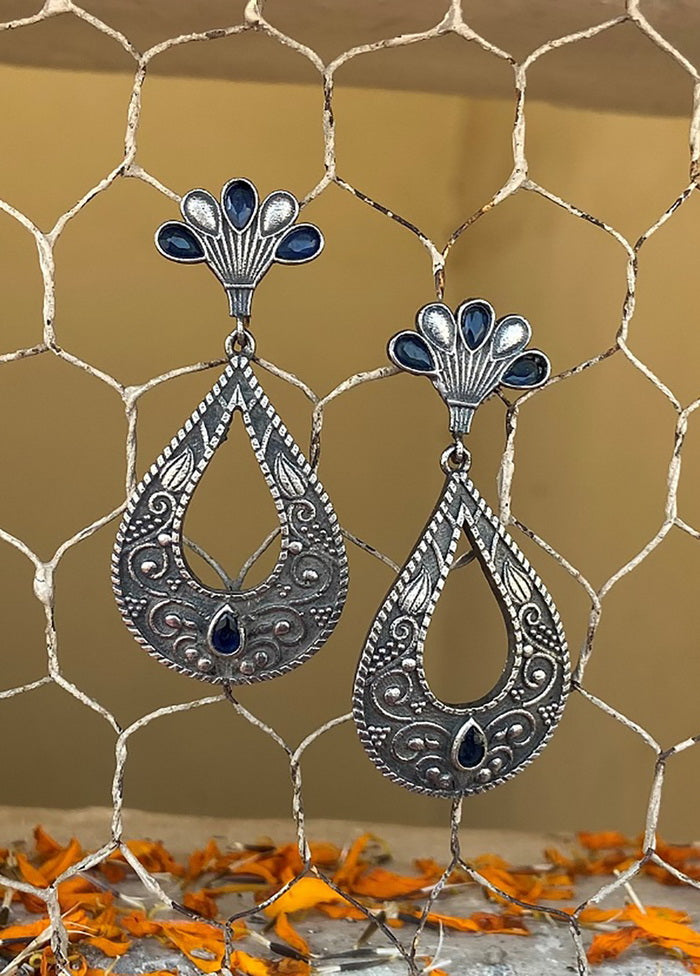 Tribal Silve Tone Drop Earrings - Indian Silk House Agencies