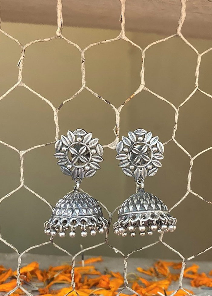 Tribal Silver Tone Jhumka - Indian Silk House Agencies