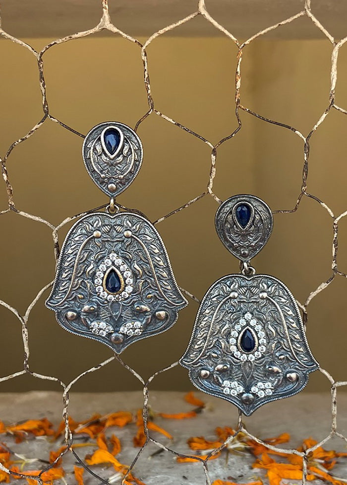 Tribal Silve Tone Drop Earrings - Indian Silk House Agencies