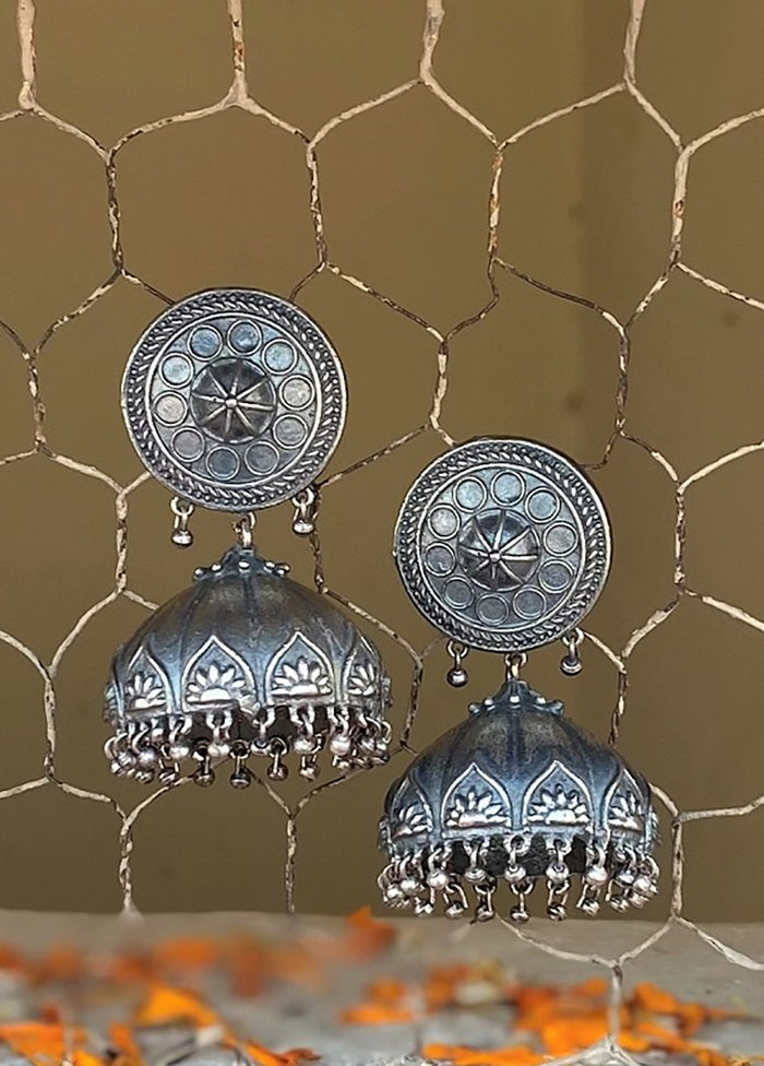 Tribal Silver Tone Jhumka - Indian Silk House Agencies