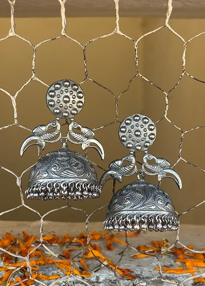 Tribal Silver Tone Jhumka - Indian Silk House Agencies