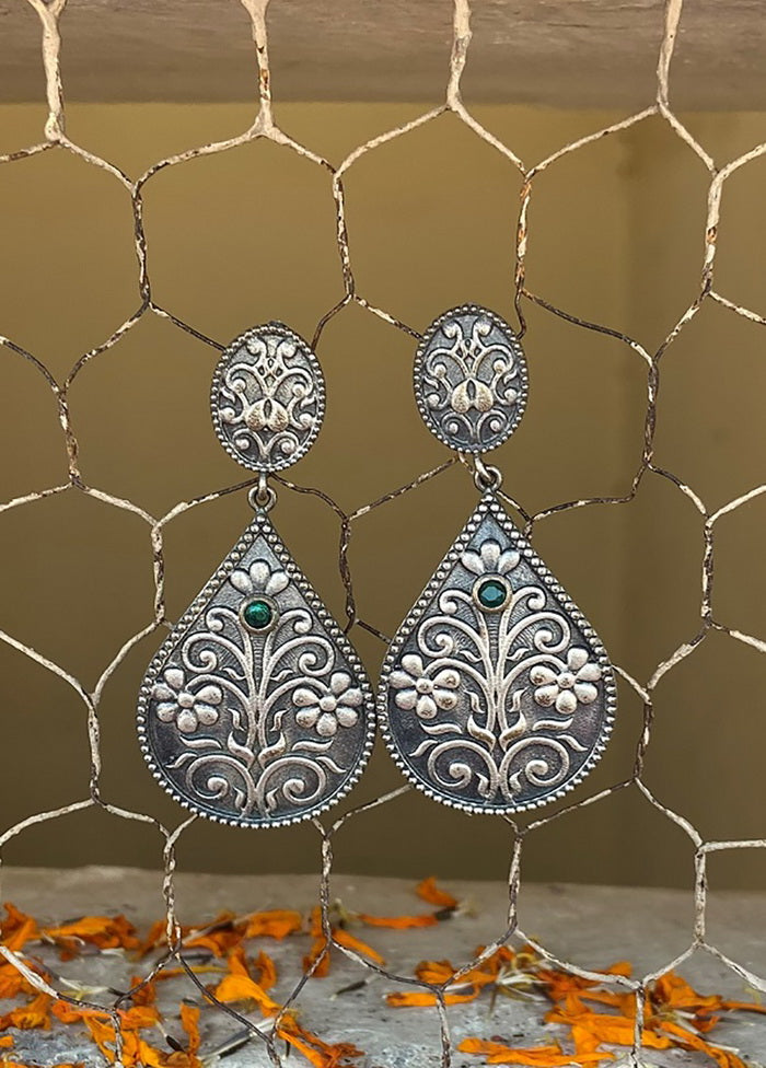 Tribal Silve Tone Drop Earrings - Indian Silk House Agencies