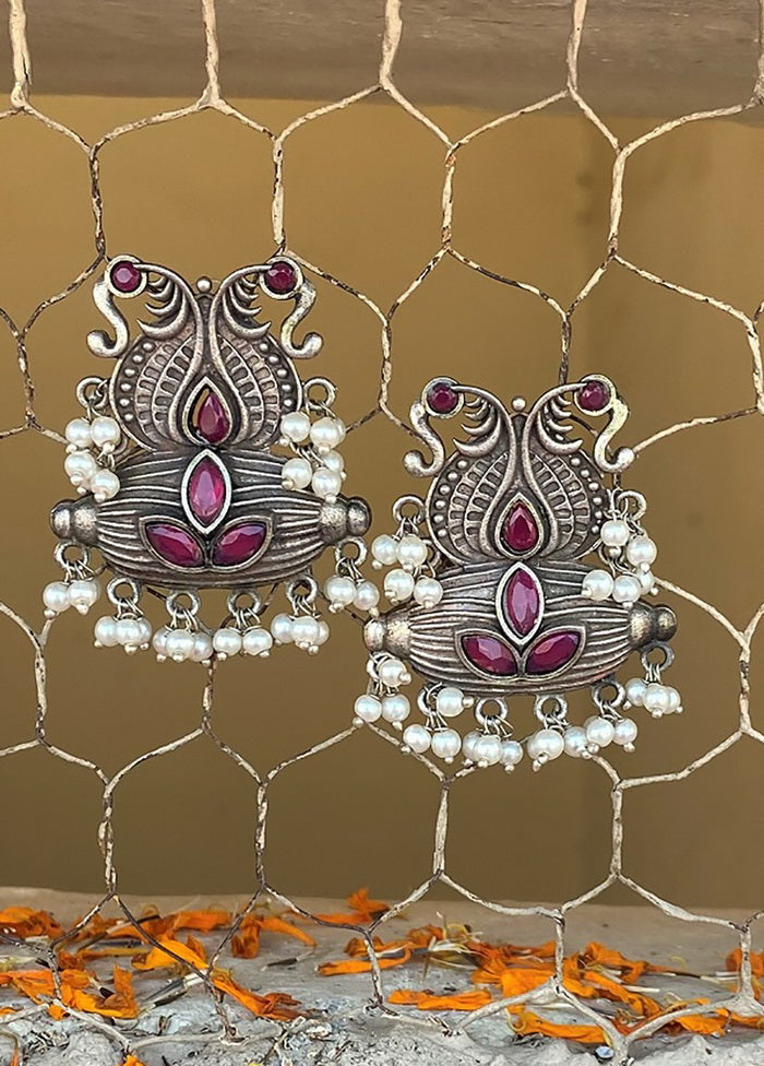 Tribal Silve Tone Drop Earrings - Indian Silk House Agencies