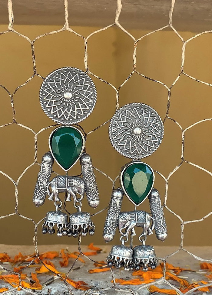 Tribal Silver Tone Jhumka - Indian Silk House Agencies