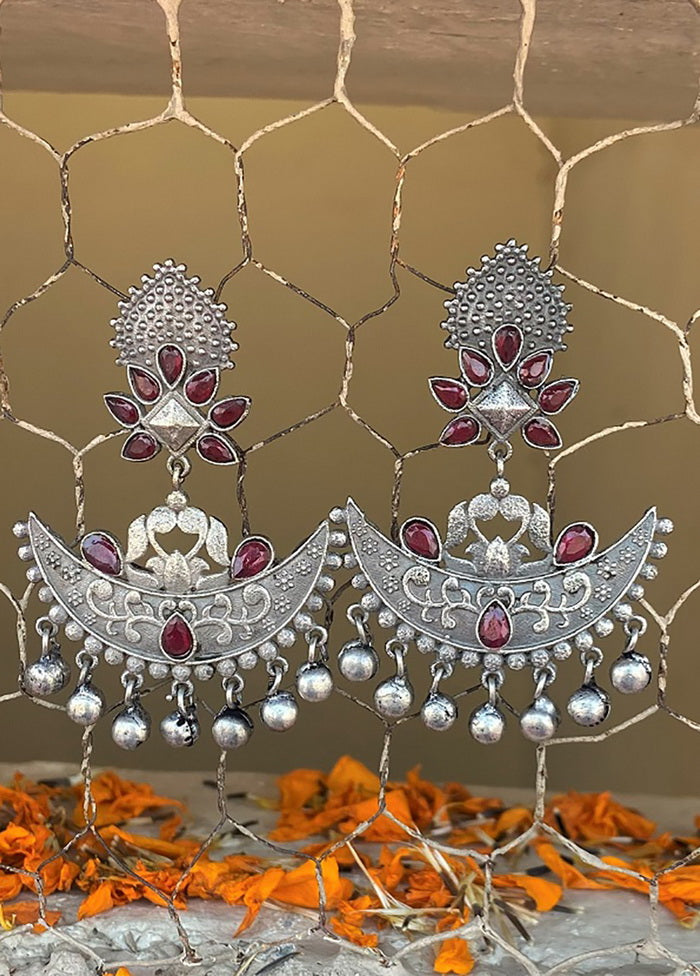 Tribal Silve Tone Drop Earrings - Indian Silk House Agencies