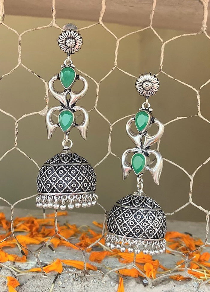 Tribal Silver Tone Jhumka - Indian Silk House Agencies