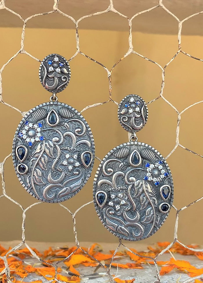 Tribal Silve Tone Drop Earrings - Indian Silk House Agencies