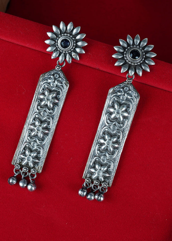 Bohemian Tale Silver Tone Brass Earrings - Indian Silk House Agencies