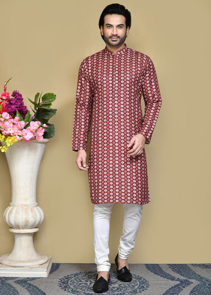 2 Pc Multicolor Cotton Kurta Pajama Set