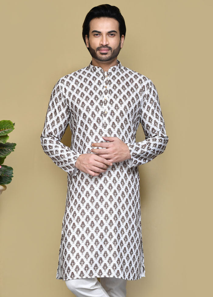 2 Pc Multicolor Cotton Kurta Pajama Set