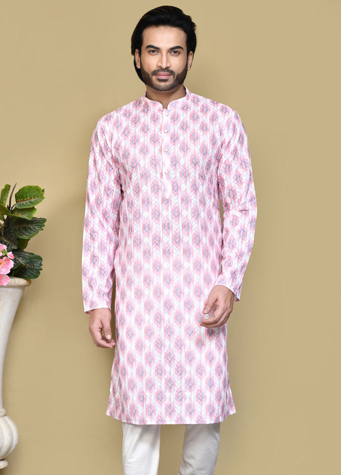 2 Pc Purple Cotton Kurta Pajama Set