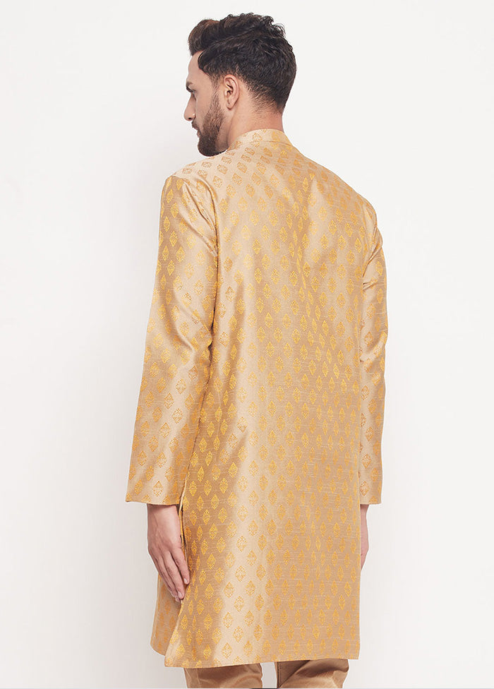 Beige Readymade Silk Kurta VDVAS15062206 - Indian Silk House Agencies