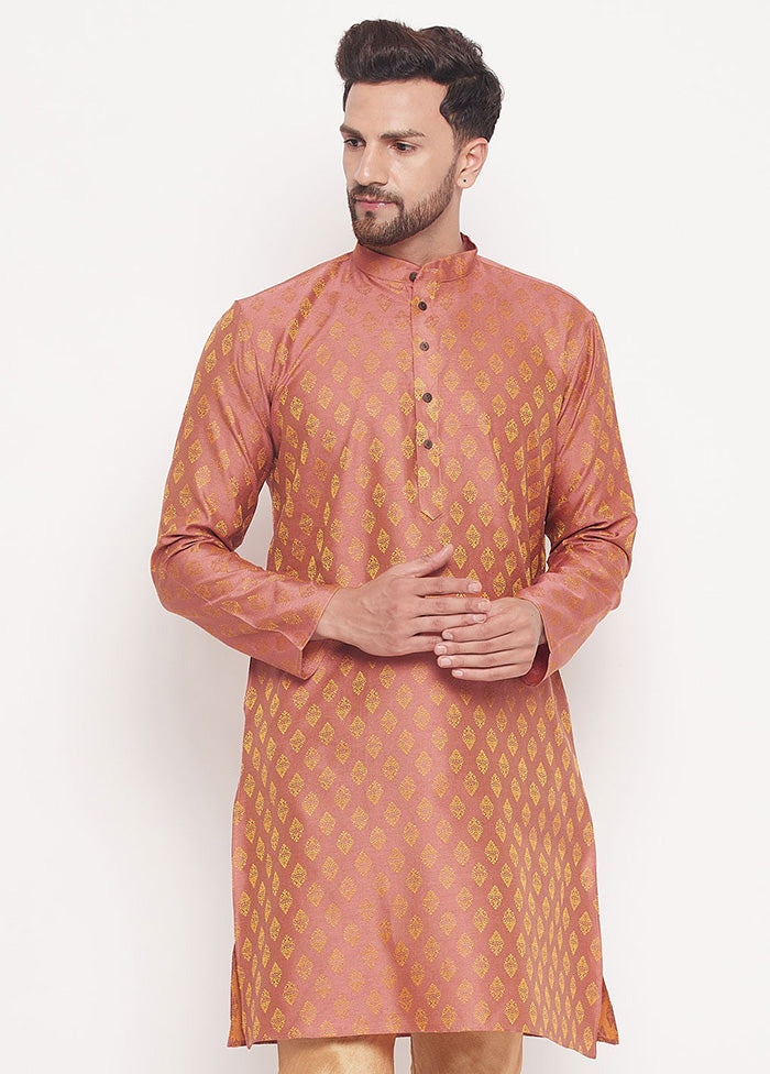 Peach Readymade Silk Kurta VDVAS15062208 - Indian Silk House Agencies