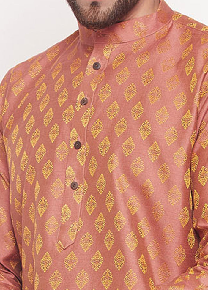 Peach Readymade Silk Kurta VDVAS15062208 - Indian Silk House Agencies