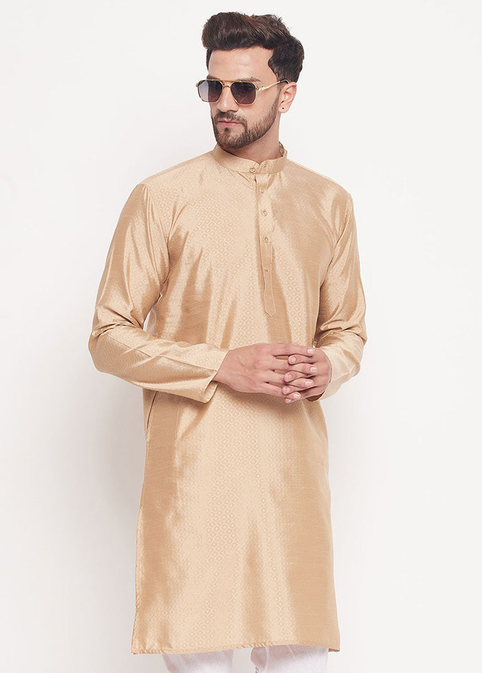 Beige Readymade Silk Kurta VDVAS15062216 - Indian Silk House Agencies