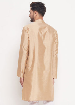 Beige Readymade Silk Kurta VDVAS15062216 - Indian Silk House Agencies